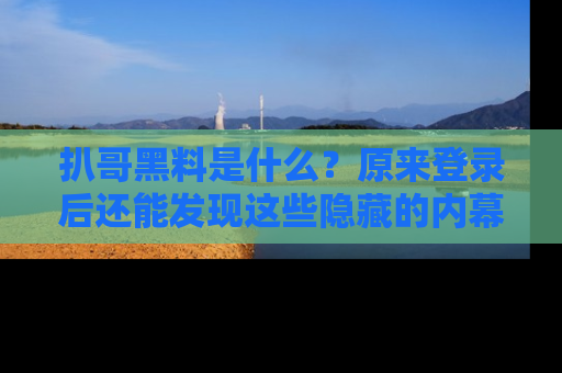 扒哥黑料是什么？原来登录后还能发现这些隐藏的内幕！