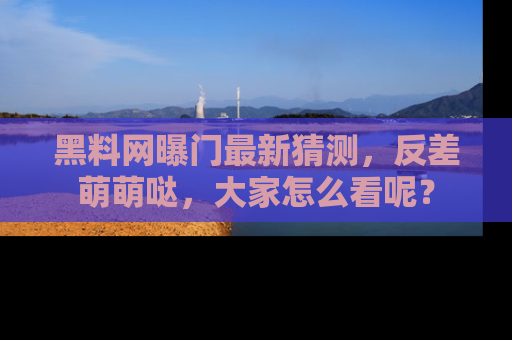 黑料网曝门最新猜测，反差萌萌哒，大家怎么看呢？