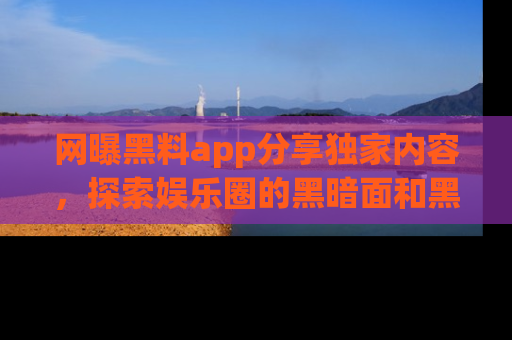 网曝黑料app分享独家内容，探索娱乐圈的黑暗面和黑料