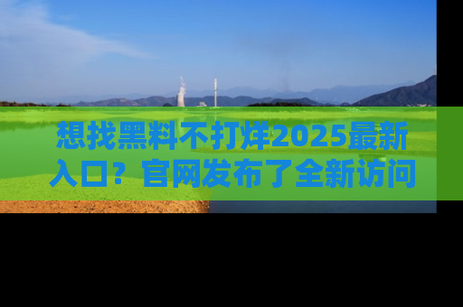想找黑料不打烊2025最新入口？官网发布了全新访问指南！